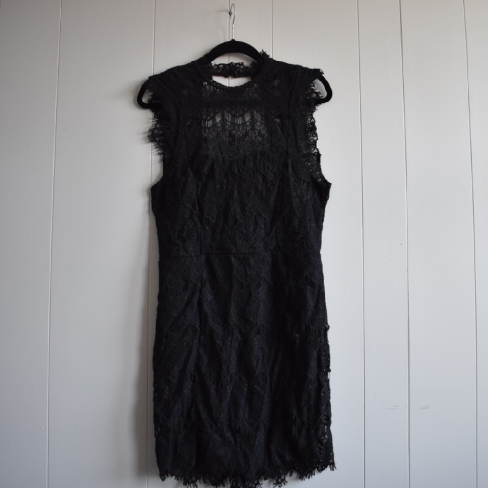 FP Large NWT Daydreamer Lace Bodycon Backless Mini